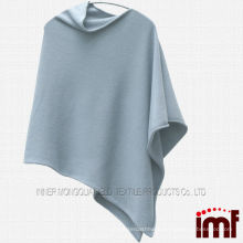 Blue Color Pure Mongolian Cashmere Poncho